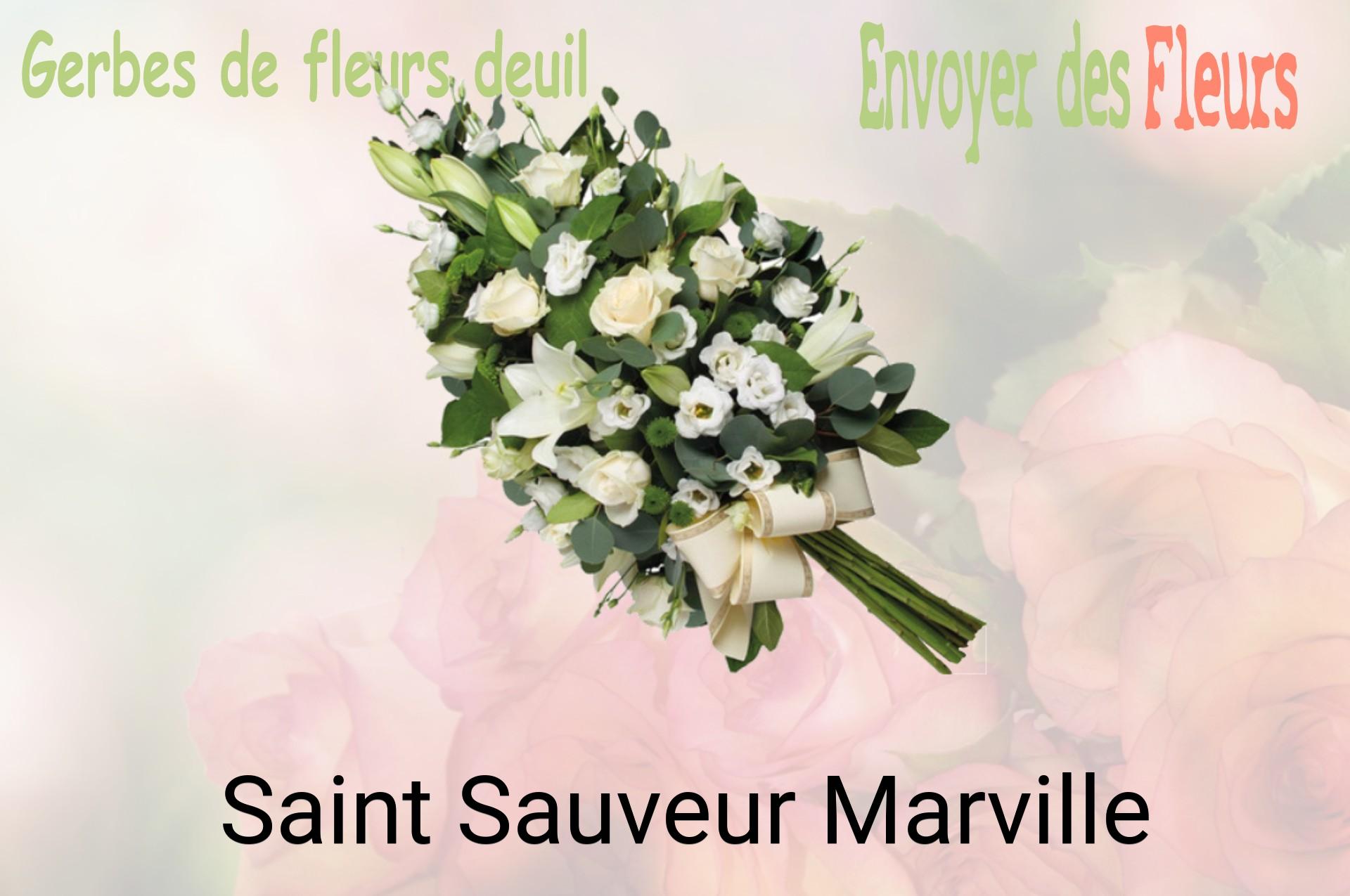 Gerbe de fleurs de deuil livrée à Saint-Sauveur-Marville